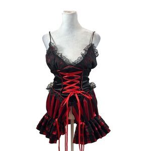 Ladies In Character Brand Corset Style Open Front Skirt Costume Size‎ Medium